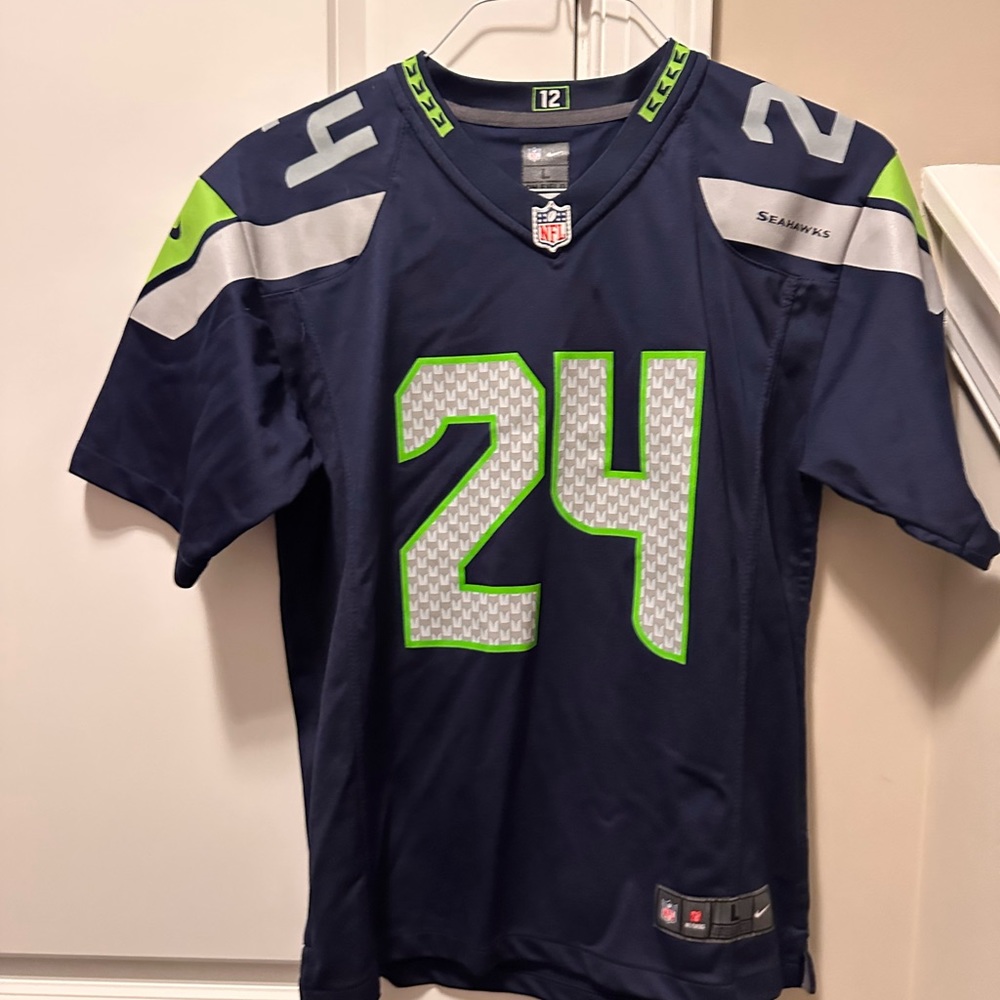 Seattle Seahawks Marshawn Lynch nfl football jersey